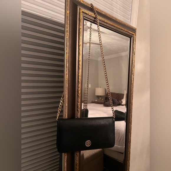 Tory Burch Robinson Black large Leather Wallet - Picture 12 of 13